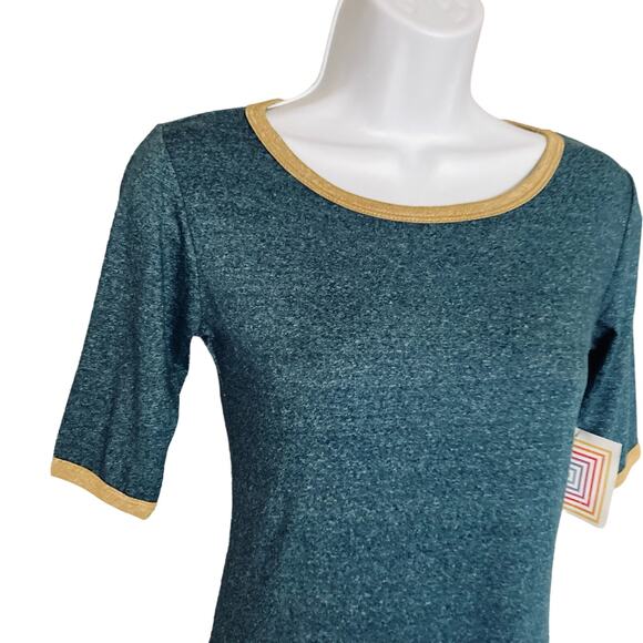 NWT LuLaRoe Julia Dress Raglan Sleeve Bodycon Pencil Color Block Modest Size XXS - Picture 11 of 16